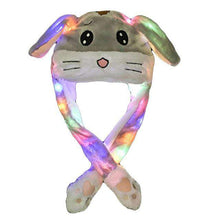 Load image into Gallery viewer, Funny Hat Women Men Kids Lighting Hat Cute Rabbit Ears Plush Ears Can Move Cap Children Shine Winter Warm Party Hat #L10 - Ole Misc.