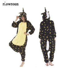 Load image into Gallery viewer, Unicorn Pajamas Onesie Animal Women Kigurumi Stitch Adult Hooded Sleepwear Winter Flannel Christmas Deer Shark Unicornio Pijamas - Ole Misc.