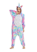 Load image into Gallery viewer, Unicorn Pajamas Onesie Animal Women Kigurumi Stitch Adult Hooded Sleepwear Winter Flannel Christmas Deer Shark Unicornio Pijamas - Ole Misc.
