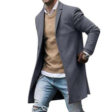 Load image into Gallery viewer, Mens Wool Jackets Winter Men's High-quality Wool Coat Casual Slim Collar Wool Coat Men's Long Cotton Collar Trench Coat - Ole Misc.