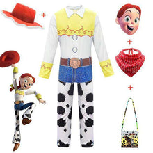 Load image into Gallery viewer, Toy Story 4 Beyond Jessie Cosplay Costume Halloween Carnival Costumes jumpsuits For girl Yodeling Cowgirl Full Set With Hat Bag - Ole Misc.