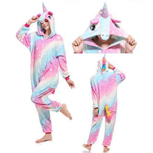 Load image into Gallery viewer, 2019  Adults Animal Pajamas Sets Cartoon Sleepwear Unicorn Onesies Stitch Kigurumi Unicornio Women Men Warm Flannel Hooded - Ole Misc.
