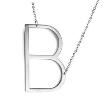 Load image into Gallery viewer, Stainless Steel Initial Letter Necklace Alphabet Name Jewelry Personalized Groomsman Bridesmaid Gift for Men/Women - Ole Misc.