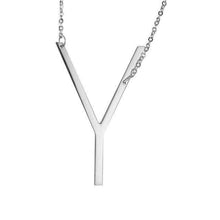 Load image into Gallery viewer, Stainless Steel Initial Letter Necklace Alphabet Name Jewelry Personalized Groomsman Bridesmaid Gift for Men/Women - Ole Misc.