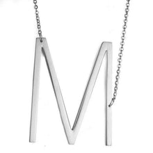 Load image into Gallery viewer, Stainless Steel Initial Letter Necklace Alphabet Name Jewelry Personalized Groomsman Bridesmaid Gift for Men/Women - Ole Misc.