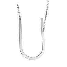 Load image into Gallery viewer, Stainless Steel Initial Letter Necklace Alphabet Name Jewelry Personalized Groomsman Bridesmaid Gift for Men/Women - Ole Misc.