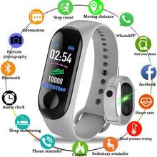 Load image into Gallery viewer, M3 Smart Watch Bracelet Men Women Blood Pressure Heart Rate Monitor Waterproof Fitness tracker Smart Band High Definition Color - Ole Misc.