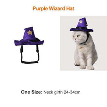 Load image into Gallery viewer, Funny Cat Costume Halloween Wizard Hat Disguise Accessories For Cats Christmas New Year Suit For Small Dogs Pet Photo Props - Ole Misc.