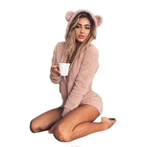 Load image into Gallery viewer, Autumn winter pajamas for women cute plush conjoined suit home sleepwear clothes - Ole Misc.