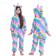 Load image into Gallery viewer, Kids Kigurumi Onesie Unicorn Pajamas For Children Animal Cartoon Blanket Sleepers Baby Costume Winter Boy Girl Licorne Jumspuit - Ole Misc.