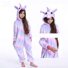 Load image into Gallery viewer, Kids Kigurumi Onesie Unicorn Pajamas For Children Animal Cartoon Blanket Sleepers Baby Costume Winter Boy Girl Licorne Jumspuit - Ole Misc.