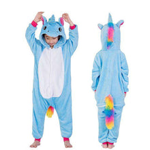 Load image into Gallery viewer, Kids Kigurumi Onesie Unicorn Pajamas For Children Animal Cartoon Blanket Sleepers Baby Costume Winter Boy Girl Licorne Jumspuit - Ole Misc.