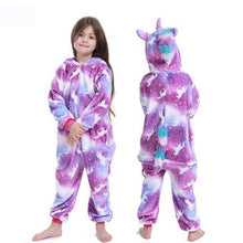 Load image into Gallery viewer, Kids Kigurumi Onesie Unicorn Pajamas For Children Animal Cartoon Blanket Sleepers Baby Costume Winter Boy Girl Licorne Jumspuit - Ole Misc.