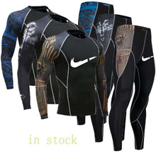 Load image into Gallery viewer, Fashion clothing warm men's underwear set men's compression fleece sweat quick-drying thermal underwear men's long-sleeved spot - Ole Misc.