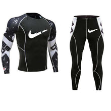 Load image into Gallery viewer, Fashion clothing warm men's underwear set men's compression fleece sweat quick-drying thermal underwear men's long-sleeved spot - Ole Misc.