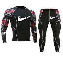 Load image into Gallery viewer, Fashion clothing warm men's underwear set men's compression fleece sweat quick-drying thermal underwear men's long-sleeved spot - Ole Misc.