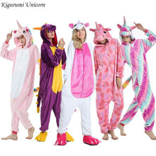 Load image into Gallery viewer, Kigurumi Unicorn Pajama Adult Animal Stitch Onesie Boys Girls Women Men  Couple 2019 Winter Pajama Suit Sleepwear Flannel Pijama - Ole Misc.