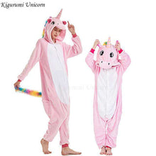 Load image into Gallery viewer, Kigurumi Unicorn Pajama Adult Animal Stitch Onesie Boys Girls Women Men  Couple 2019 Winter Pajama Suit Sleepwear Flannel Pijama - Ole Misc.