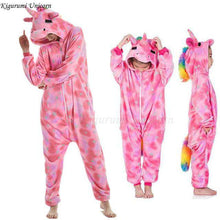 Load image into Gallery viewer, Kigurumi Unicorn Pajama Adult Animal Stitch Onesie Boys Girls Women Men  Couple 2019 Winter Pajama Suit Sleepwear Flannel Pijama - Ole Misc.