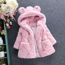 Load image into Gallery viewer, Children's Girls Fur Coat Winter Jackets Kids Faux Fur Coats Hooded Overcoat Thicken Topcoat Toddler Warm Town Clothes - Ole Misc.