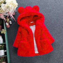 Load image into Gallery viewer, Children's Girls Fur Coat Winter Jackets Kids Faux Fur Coats Hooded Overcoat Thicken Topcoat Toddler Warm Town Clothes - Ole Misc.