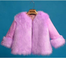 Load image into Gallery viewer, Children's Girls Fur Coat Winter Jackets Kids Faux Fur Coats Hooded Overcoat Thicken Topcoat Toddler Warm Town Clothes - Ole Misc.