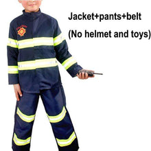 Load image into Gallery viewer, Kids Firefighter Costumes Baby Boys Clothing Set Halloween Party Cosplay Roleplay Fireman Costumes for Teenager Boys with Belt - Ole Misc.