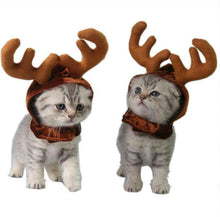 Load image into Gallery viewer, Dogs Cat  Reindeer Headband Cap For Cat Xmas Costume  Hair Decor  Pet Elk Antlers Cute Hats Puppy Deer Horns Caps Headdress - Ole Misc.
