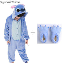 Load image into Gallery viewer, Kigurumi Pajama Adult Animal Unicorn Stitch Onesie Women Men Boys Girls Couple 2019 Winter Pajamas Suit Sleepwear Flannel Pijama - Ole Misc.