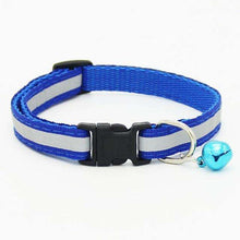 Load image into Gallery viewer, Adjustable Luminous Pet Collar Polyester Dog Collar Black Buckle Reflective Bell Collar Comfortable Fit for Cat Puppy Kitten Dog - Ole Misc.