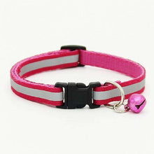 Load image into Gallery viewer, Adjustable Luminous Pet Collar Polyester Dog Collar Black Buckle Reflective Bell Collar Comfortable Fit for Cat Puppy Kitten Dog - Ole Misc.