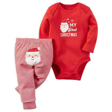 Load image into Gallery viewer, 2 PCS Fashion Baby Christmas Costume Newborn Girls Stripes Long Sleeve  Baby Rompers Jumpsuit  Outfit Casual Clothes - Ole Misc.