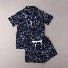 Load image into Gallery viewer, Casual New Women Loose Pajamas Sets Dot Print Summer Short Sleeves Shirts+Pants Sleepwear Nightwear Woman Pajama Homewear Robe - Ole Misc.
