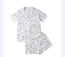 Load image into Gallery viewer, Casual New Women Loose Pajamas Sets Dot Print Summer Short Sleeves Shirts+Pants Sleepwear Nightwear Woman Pajama Homewear Robe - Ole Misc.