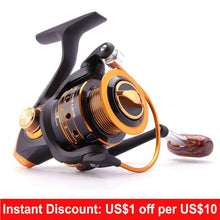 Load image into Gallery viewer, Spinning Fishing Reel 12BB + 1 Bearing Balls 500-9000 Series Metal Coil Spinning Reel Boat Rock Fishing Wheel - Ole Misc.