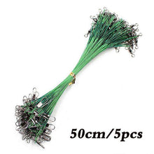 Load image into Gallery viewer, 20PCS Anti Bite Steel Fishing Line Steel Wire Leader With Swivel Fishing Accessory - Ole Misc.
