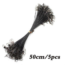 Load image into Gallery viewer, 20PCS Anti Bite Steel Fishing Line Steel Wire Leader With Swivel Fishing Accessory - Ole Misc.