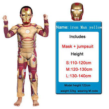 Load image into Gallery viewer, Kids Boys Muscle Batman Costumes With Mask Cloak Movie Character Superhero Cosplay Halloween Masquerade Evening Superman Role Pl - Ole Misc.