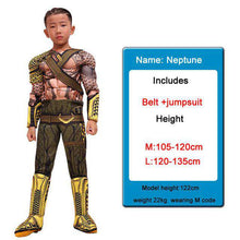 Load image into Gallery viewer, Kids Boys Muscle Batman Costumes With Mask Cloak Movie Character Superhero Cosplay Halloween Masquerade Evening Superman Role Pl - Ole Misc.