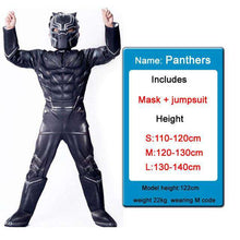 Load image into Gallery viewer, Kids Boys Muscle Batman Costumes With Mask Cloak Movie Character Superhero Cosplay Halloween Masquerade Evening Superman Role Pl - Ole Misc.