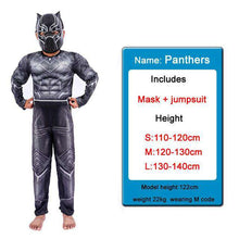Load image into Gallery viewer, Kids Boys Muscle Batman Costumes With Mask Cloak Movie Character Superhero Cosplay Halloween Masquerade Evening Superman Role Pl - Ole Misc.