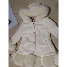 Load image into Gallery viewer, Winter Kids Faux Leather Fur Coat Hooded Warm Outerwear &amp; Pelisse Children's Three-quarter Girls Topcoat Kids Faux Fur Clothes - Ole Misc.