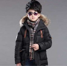 Load image into Gallery viewer, Baby autumn and winter new warm clothing children's jacket thickening plus velvet padded jacket boy hooded jacket boy warm jacke - Ole Misc.