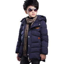 Load image into Gallery viewer, Baby autumn and winter new warm clothing children's jacket thickening plus velvet padded jacket boy hooded jacket boy warm jacke - Ole Misc.
