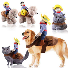 Load image into Gallery viewer, Dog clothes cat Santa Claus supplies pet riding equipment dress Halloween funny small medium dog leotard coat clothes role play - Ole Misc.