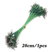 Load image into Gallery viewer, 20PCS Anti Bite Steel Fishing Line Steel Wire Leader With Swivel Fishing Accessory - Ole Misc.