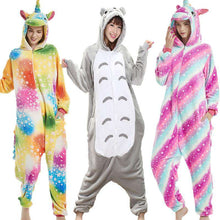 Load image into Gallery viewer, Totoro Kigurumi Onesie Adult Women Animal Pajamas Suit Flannel Warm Soft Sleepwear Onepiece Winter Jumpsuit Pijama Cosplay - Ole Misc.