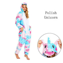 Load image into Gallery viewer, Unicorn Onesies Unisex Winter Kigurumi Stitch Panda Onesies Women Men Nightwear Anime Costumes Adults Flannel Sleepwear Pajamas - Ole Misc.