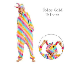 Load image into Gallery viewer, Unicorn Onesies Unisex Winter Kigurumi Stitch Panda Onesies Women Men Nightwear Anime Costumes Adults Flannel Sleepwear Pajamas - Ole Misc.