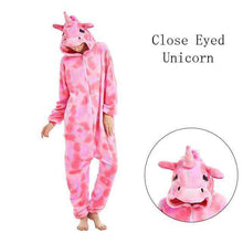 Load image into Gallery viewer, Unicorn Onesies Unisex Winter Kigurumi Stitch Panda Onesies Women Men Nightwear Anime Costumes Adults Flannel Sleepwear Pajamas - Ole Misc.